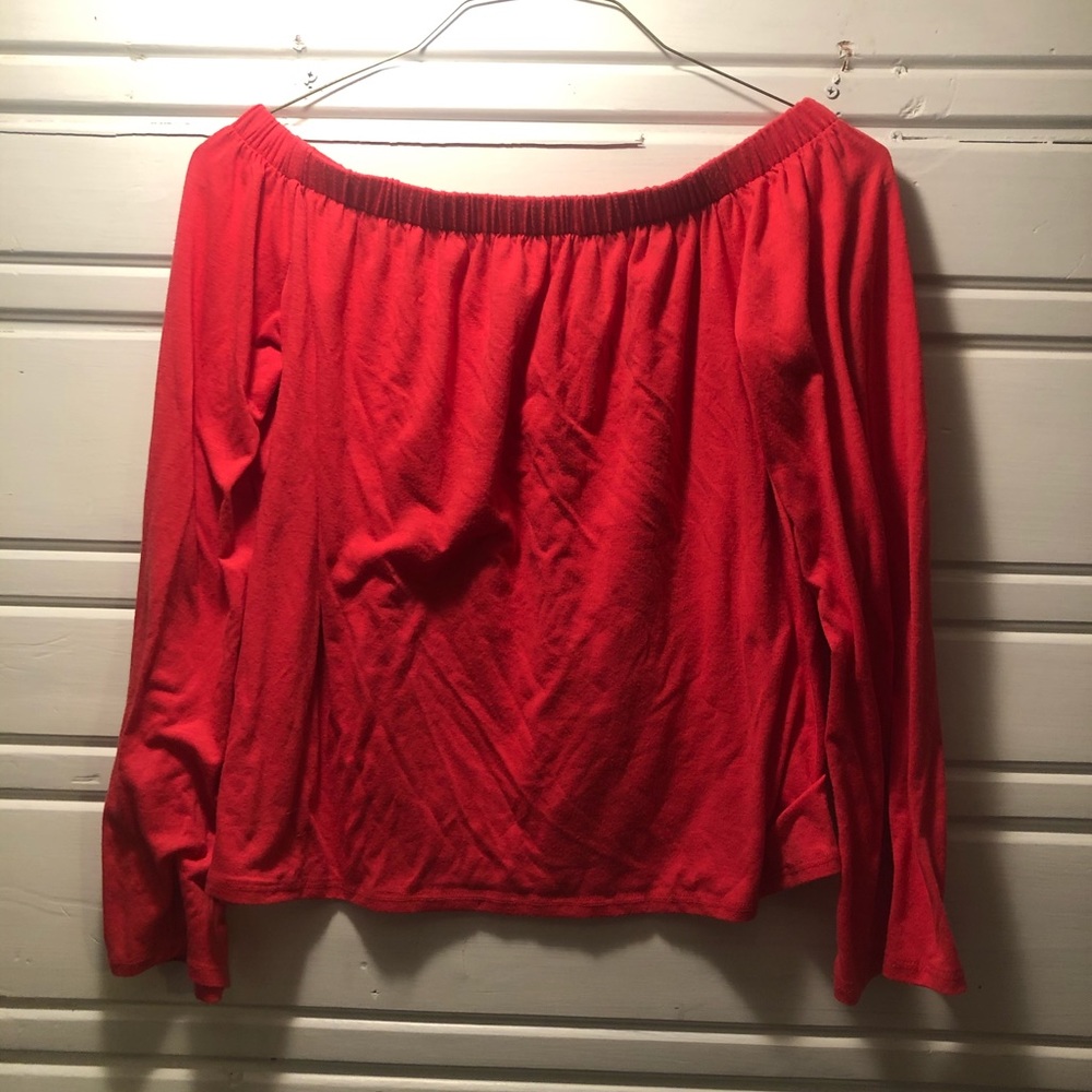 Hot pink off the shoulder top